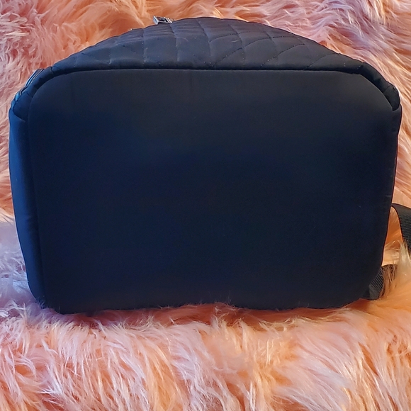 Karl Lagerfeld Black Backpack with Silver Zippers